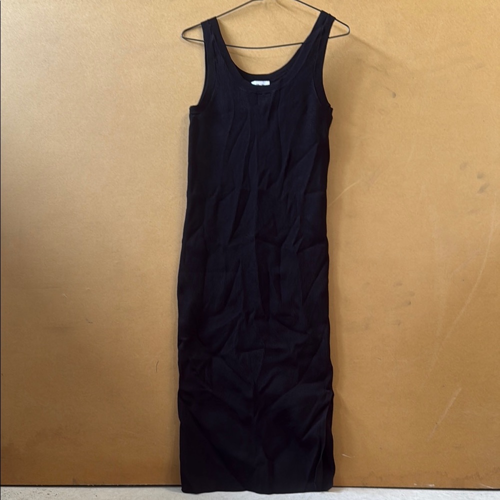 Blue Sleeveless Scoop Neck Sheath Maxi Dress for Cocktail